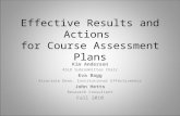 Effective Results and Actions for Course Assessment Plans Kim Anderson ASLO Subcommittee Chair Eva Bagg Associate Dean, Institutional Effectiveness John.