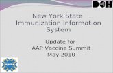 New York State Immunization Information System Update for AAP Vaccine Summit May 2010.