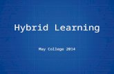 Hybrid Learning May College 2014. ‘hybrid learning’ in context.
