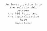 An Investigation into the relationship between the PEG Ratio and the Capitalization Rate By Gaylen Bunker.