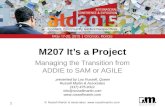 © Russell Martin & Associates  1 M207 It’s a Project Managing the Transition from ADDIE to SAM or AGILE presented by Lou Russell,