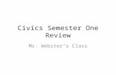 Civics Semester One Review Mr. Webster’s Class. Becoming a U.S. Citizen There are three ways to become a United States citizen. They are as follows… 1.