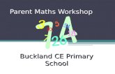 Parent Maths Workshop Buckland CE Primary School.