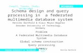 DRESDEN UNIVERSITY OF TECHNOLOGY DATABASES Henrike Berthold Schema design and query processing in a federated multimedia database system CoopIS, Trento,
