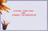 VIRTUAL FUNCTIONS AND DYNAMIC POLYMORPHISM. *Polymorphism refers to the property by which objects belonging to different classes are able to respond to.