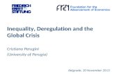Inequality, Deregulation and the Global Crisis Cristiano Perugini (University of Perugia) Belgrade, 20 November 2013.