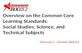 Overview on the Common Core Learning Standards: Social Studies, Science, and Technical Subjects Monroe 2 –Orleans BOCES.