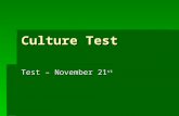 Culture Test Test – November 21 st. Urbanization  Growth of cities/people moving from rural areas into urban areas.