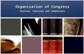 Organization of Congress Parties, Caucuses and Committees.