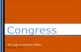 Congress Chapter Six The Logic of American Politics.