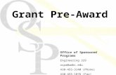 Grant Pre-Award Office of Sponsored Programs Engineering 329 ospa@umbc.edu 410-455-3140 (Phone) 410-455-1876 (Fax)