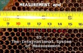 SI : The International System of Measurement MEASUREMENT and.