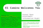 Parent Open Enrollment Information Night El Camino Welcomes You  jO_a6t698JI&sns=em  UkV8Nj-UQfQ.