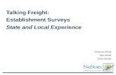 Talking Freight: Establishment Surveys State and Local Experience Johanna Zmud Mia Zmud Chris Simek.