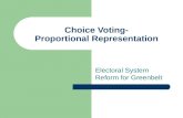 Choice Voting- Proportional Representation Electoral System Reform for Greenbelt.