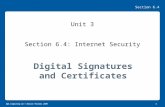 AQA Computing A2 © Nelson Thornes 2009 Section 6.4 1 Unit 3 Section 6.4: Internet Security Digital Signatures and Certificates.
