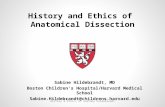 History and Ethics of Anatomical Dissection Sabine Hildebrandt, MD Boston Children’s Hospital/Harvard Medical School Sabine.Hildebrandt@childrens.harvard.edu.