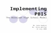 Implementing PBIS The Woodlawn High School Model Ms. Kate Hudkins Ms. Shira Wetzler 14 July 2009.