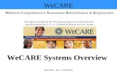 WeCARE - Rev. 11/15/2005 WeCARE Wellness Comprehensive Assessment Rehabilitation & Employment WeCARE is funded by the NYC Human Resources Administration.