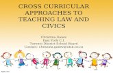 CROSS CURRICULAR APPROACHES TO TEACHING LAW AND CIVICS Christina Ganev East York C.I. Toronto District School Board Contact: christina.ganev@tdsb.on.ca.