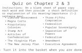 Quiz on Chapter 2 & 3 Limited Government Magna Carta Proprietary Colonies Stamp Act Articles of Confederation The Virginia Plan The New Jersey Plan Three-Fifths.