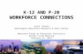 K-12 AND P-20 W ORKFORCE C ONNECTIONS National Forum on Education Statistics Winter Forum Meeting February 21, 2011 Carol Jenner Washington Education Research.
