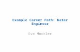 Example Career Path: Water Engineer Eva Mockler. Example Career Path: Water Engineer 2006 – Work placement in Malone O’Regan – Sustainable Drainage Systems.