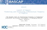 BASCAP: Launch of Report “Promoting and Protecting Intellectual Property in Nigeria” “The Dynamic Role of Intellectual Property in Promoting Innovation.
