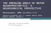 THE EMERGING WORLD OF MOTOR NEUROPROSTHETICS: A NEUROSURGICAL PERSPECTIVE Neurosurgery. 2006 Jul;59(1):1-14 Author(s):Leuthardt, Eric C.; Schalk, Gerwin;