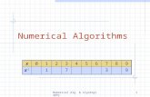 Numerical Alg. & Cryptography1 Numerical Algorithms x0123456789 x1x1 1739.