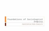 Foundations of Sociological Inquiry Qualitative Data Analysis.