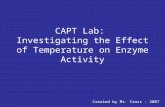 CAPT Lab: Investigating the Effect of Temperature on Enzyme Activity Created by Mr. Cross - 2007.