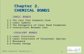 2012 General Chemistry I Chapter 2. CHEMICAL BONDS 2012 General Chemistry I IONIC BONDS COVALENT BONDS 2.1 The Ions That Elements Form 2.2 Lewis Symbols.