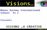 Visions….. … a creative eye Manav Rachna International School 21 C Presents VISIONS …A CREATIVE EYE.
