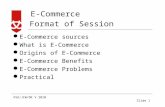 ©SU/JCW/DK V 2010 Slide 1 E-Commerce Format of Session E-Commerce sources What is E-Commerce Origins of E-Commerce E-Commerce Benefits E-Commerce Problems.