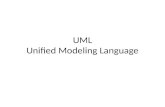 UML Unified Modeling Language. What is UML? Unified Modeling Language (UML) is a standardized, general-purpose modeling language in the field of software.