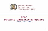 1 PPAC Patents Operations Update June 18th, 2009.
