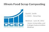Illinois Food Scrap Composting David E. Smith IL DCEO – Recycling Webinar: June 20, 2012 Green Universities and Colleges Subcommittee Webinar.