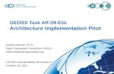 GEOSS Task AR-09-01b Architecture Implementation Pilot Nadine Alameh, Ph.D. Open Geospatial Consortium (OGC) nalameh@opengeospatial.org GEOSS Interoperability.