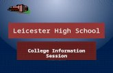Leicester High School College Information Session.