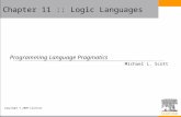 Copyright © 2009 Elsevier Chapter 11 :: Logic Languages Programming Language Pragmatics Michael L. Scott.