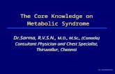 Dr.Sarma@works The Core Knowledge on Metabolic Syndrome Dr.Sarma, R.V.S.N., M.D., M.Sc., (Canada) Consultant Physician and Chest Specialist, Thiruvallur,