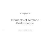 1 Chapter 6 Elements of Airplane Performance Prof. Galal Bahgat Salem Aerospace Dept. Cairo University.