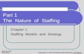 Part 1 The Nature of Staffing Chapter 1: Staffing Models and Strategy McGraw-Hill Education Copyright © 2015 by McGraw-Hill Education, All Rights Reserved.