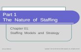 Part 1 The Nature of Staffing Chapter 01: Staffing Models and Strategy McGraw-Hill/Irwin Copyright © 2012 by The McGraw-Hill Companies, Inc. All rights.