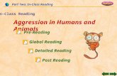 In-Class Reading Aggression in Humans and Animals Pre-Reading Global Reading Detailed Reading Post Reading Part Two: In-Class Reading.