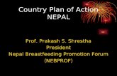 Country Plan of Action NEPAL Prof. Prakash S. Shrestha President Nepal Breastfeeding Promotion Forum (NEBPROF)
