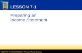 CENTURY 21 ACCOUNTING © Thomson/South-Western LESSON 7-1 Preparing an Income Statement.