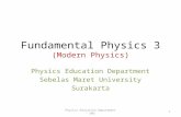 Fundamental Physics 3 (Modern Physics) Physics Education Department Sebelas Maret University Surakarta Physics Education Department - UNS1.