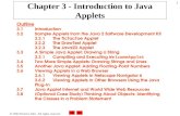 2002 Prentice Hall. All rights reserved. 1 Chapter 3 - Introduction to Java Applets Outline 3.1 Introduction 3.2 Sample Applets from the Java 2 Software.